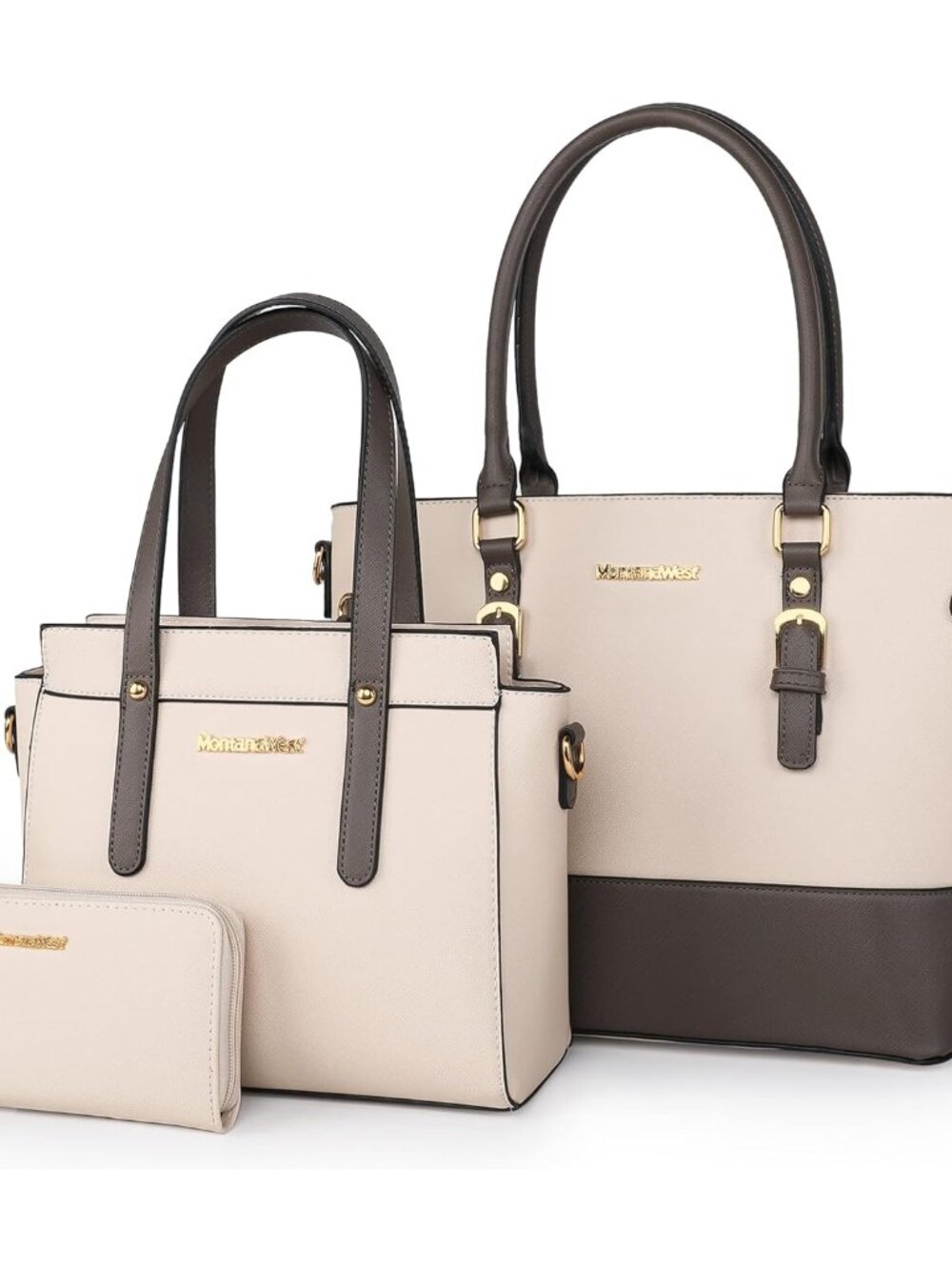 3PCS Purses for Women Tote Bag and Wallet Set Shoulder Satchel Handbags